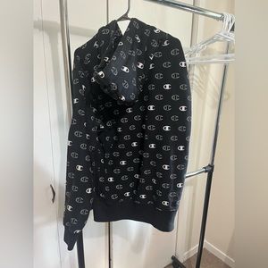 Men’s Black and White Champion Hoodie